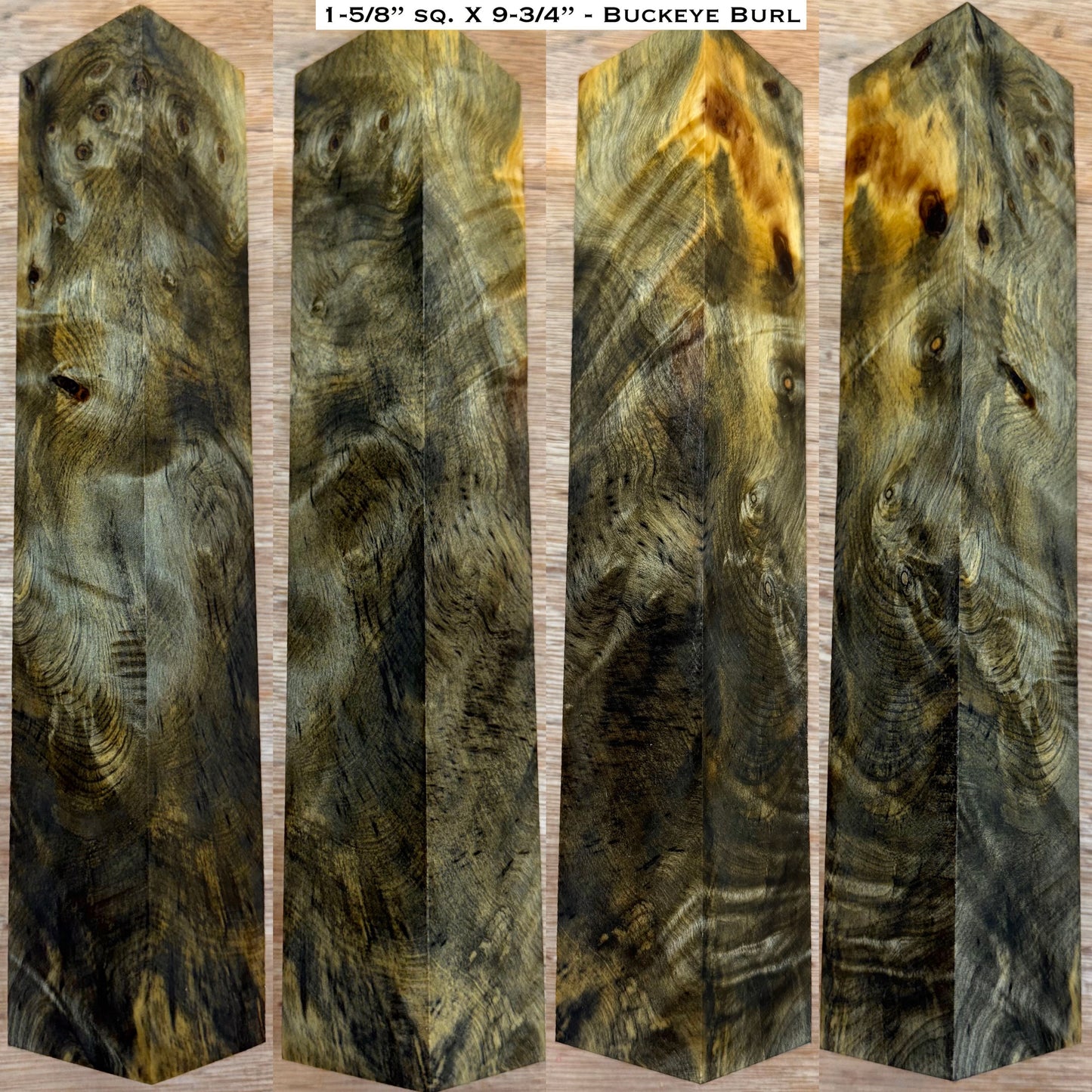 Stabilized Buckeye Burl 9-3/4” Duck Call / Handle Blank