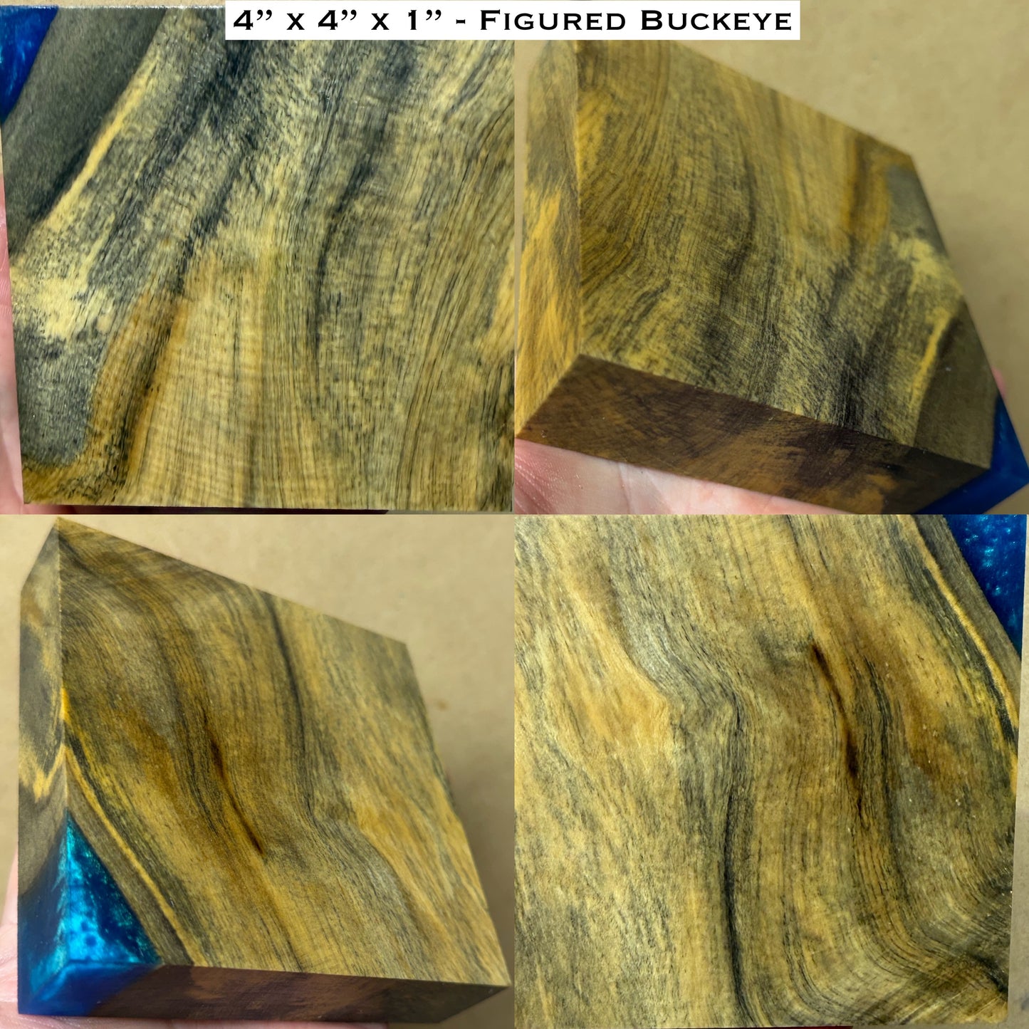 Stabilized Buckeye Burl Hybrid Turkey Pot Call Block