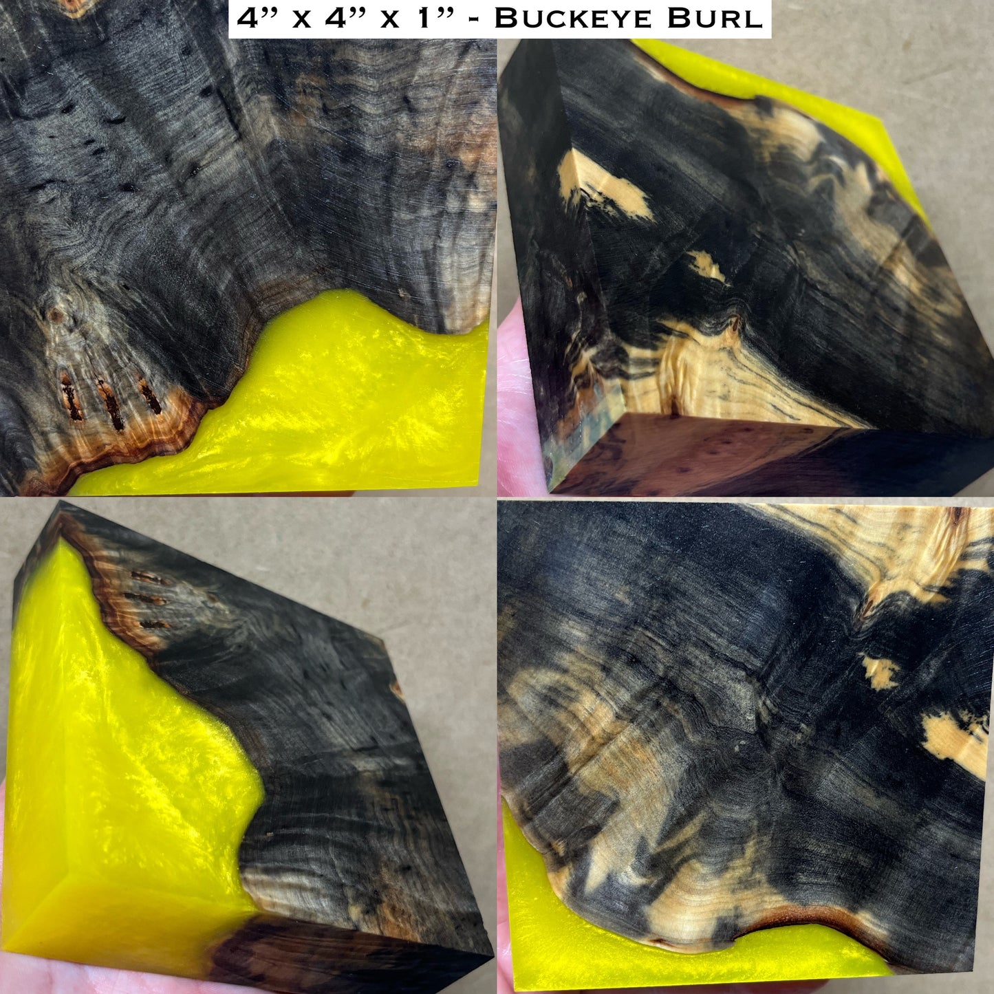 Stabilized Buckeye Burl Hybrid Turkey Pot Call Block