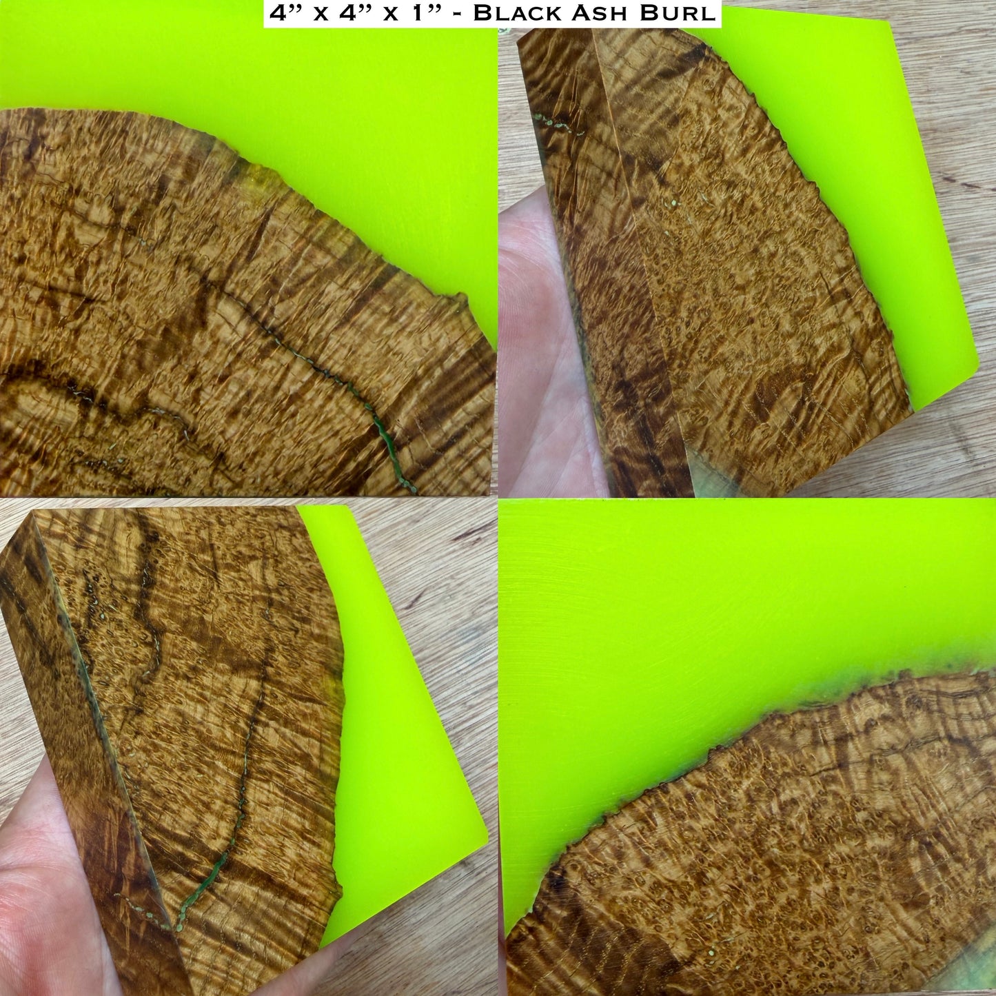 Stabilized Black Ash Burl Hybrid Turkey Pot Call Block