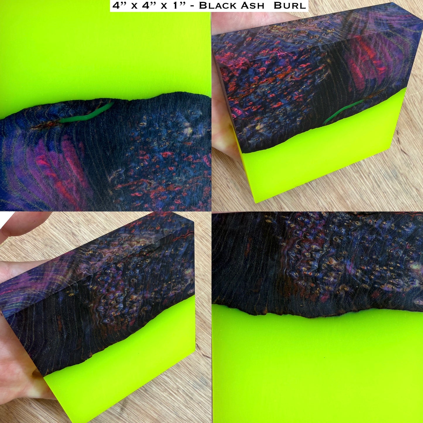 Stabilized Black Ash Burl Hybrid Turkey Pot Call Block