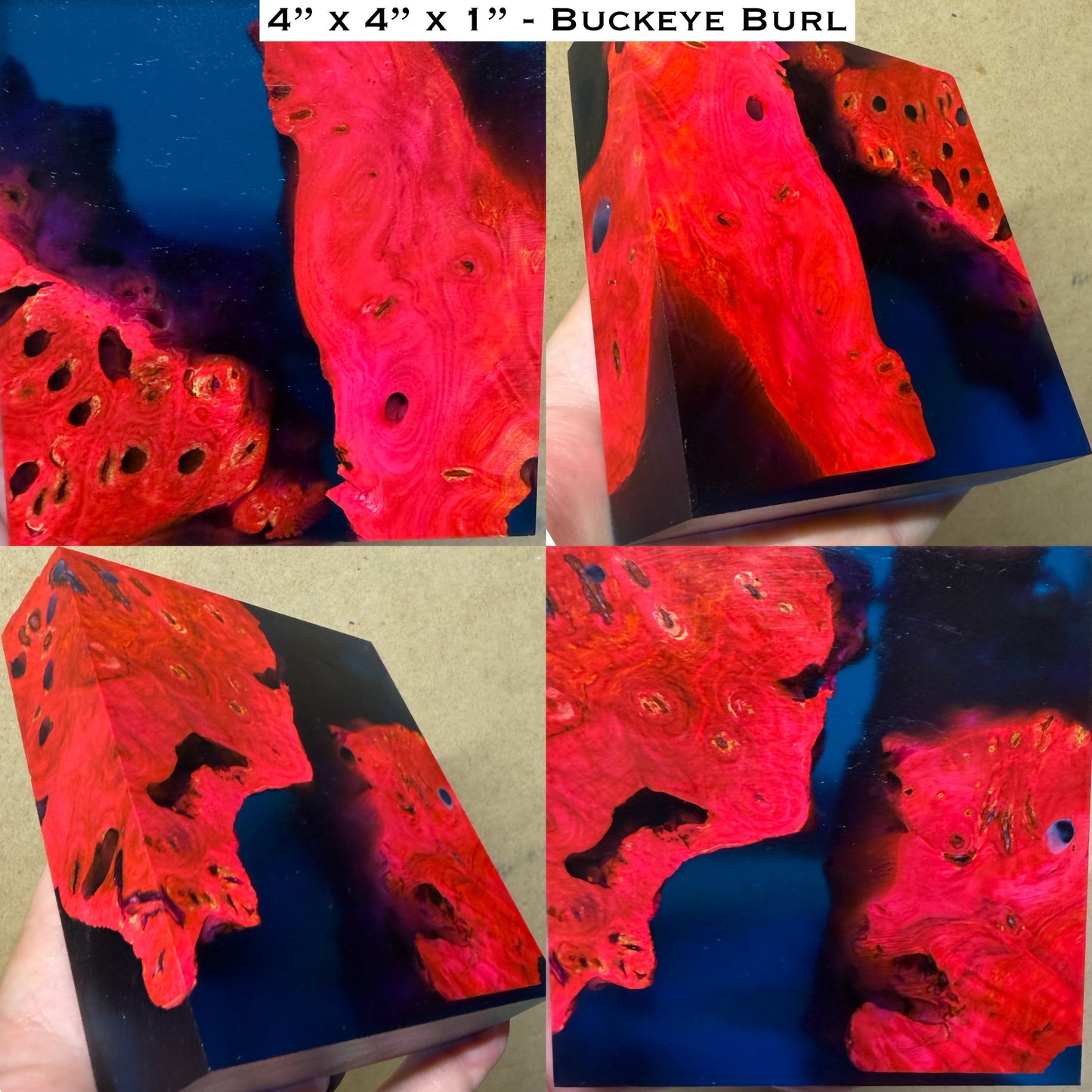 Stabilized Buckeye Burl Hybrid Turkey Pot Call Block