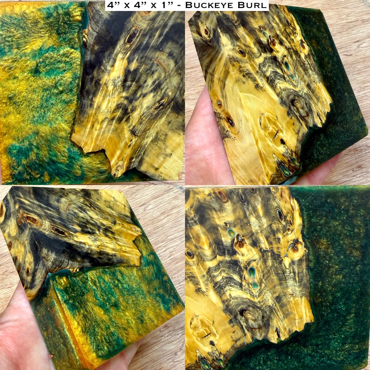 Stabilized Buckeye Burl Hybrid Turkey Pot Call Block