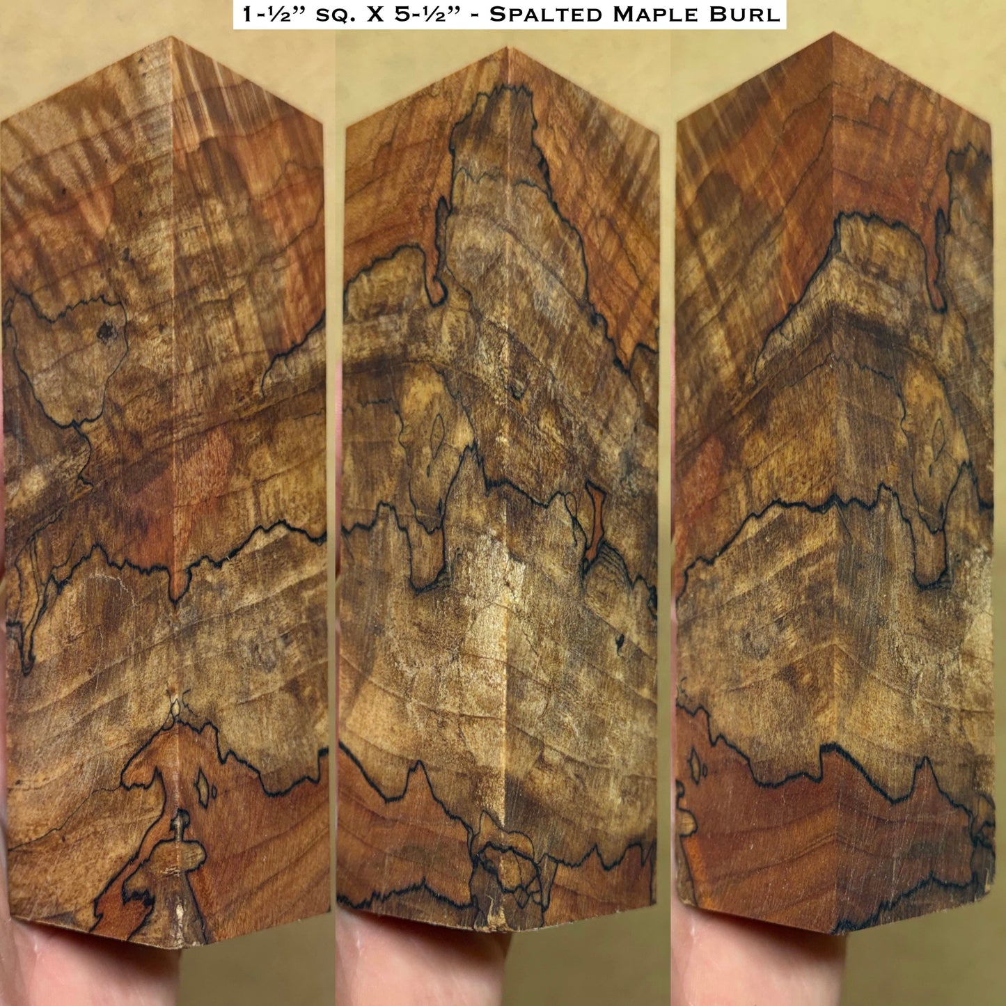 Stabilized Maple Burl 5-1/2” Duck Call / Handle Blank