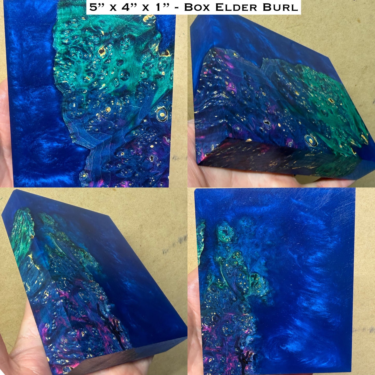 Stabilized Box Elder Burl Hybrid Turkey Pot Call / Striker Block