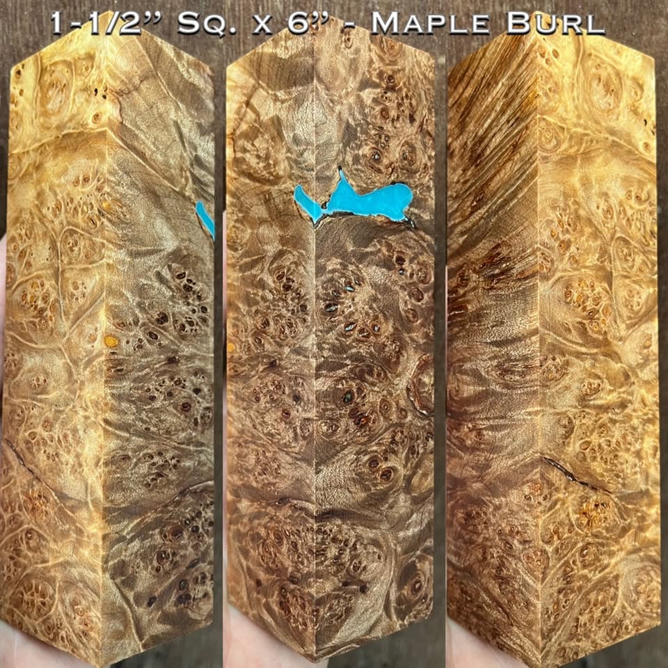 Stabilized Maple Burl 6” Hybrid Duck Call / Handle Blank