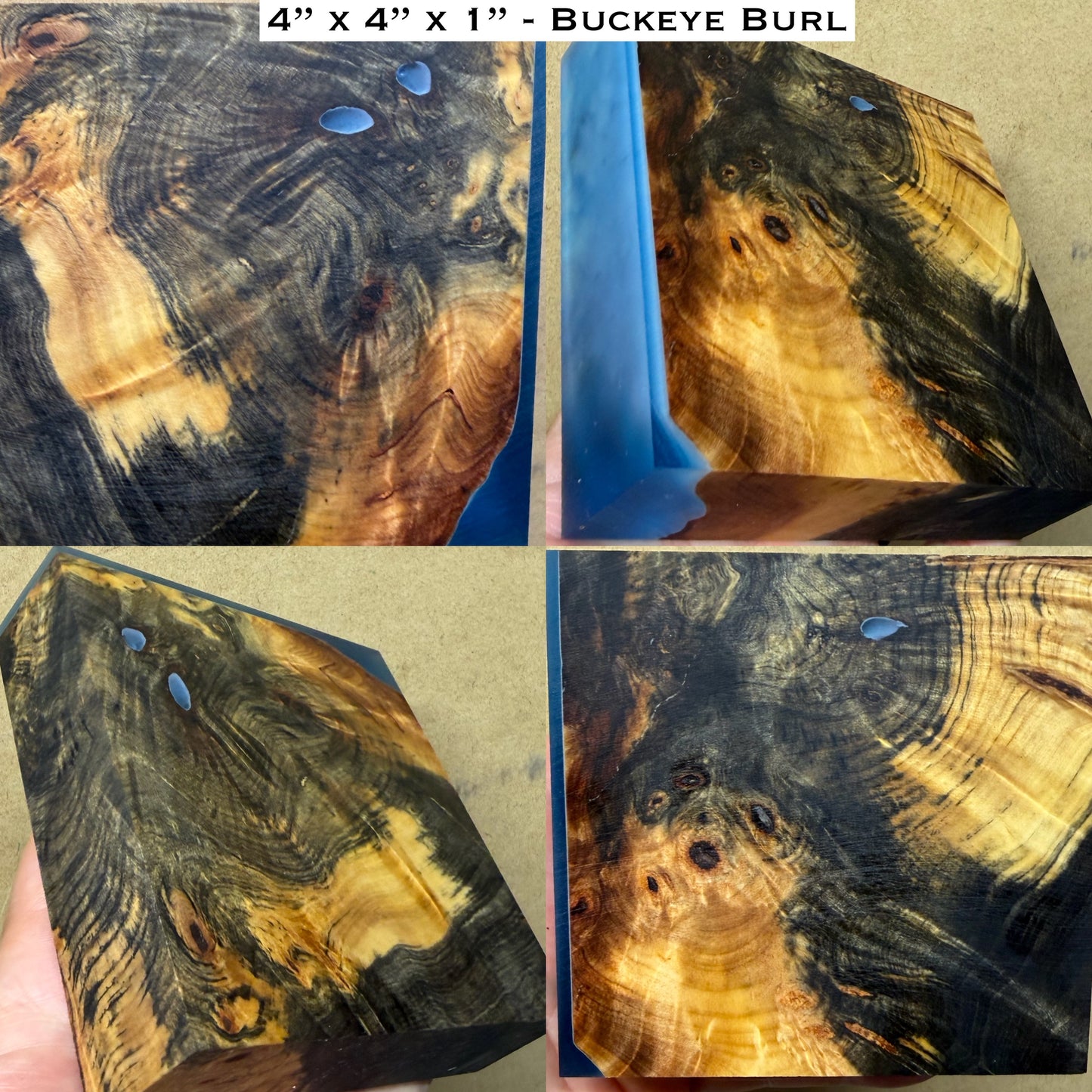 Stabilized Buckeye Burl Hybrid Turkey Pot Call Block