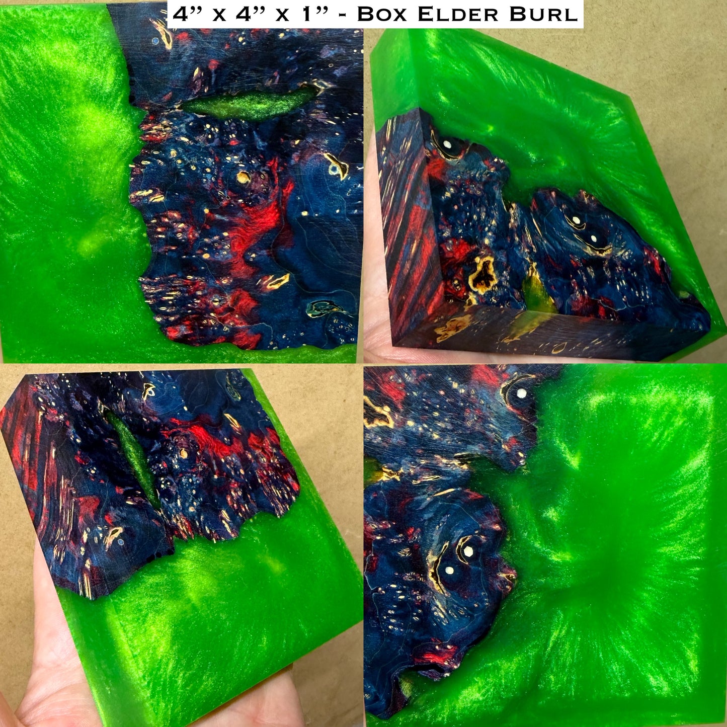 Stabilized Box Elder Burl Hybrid Turkey Pot Call Block