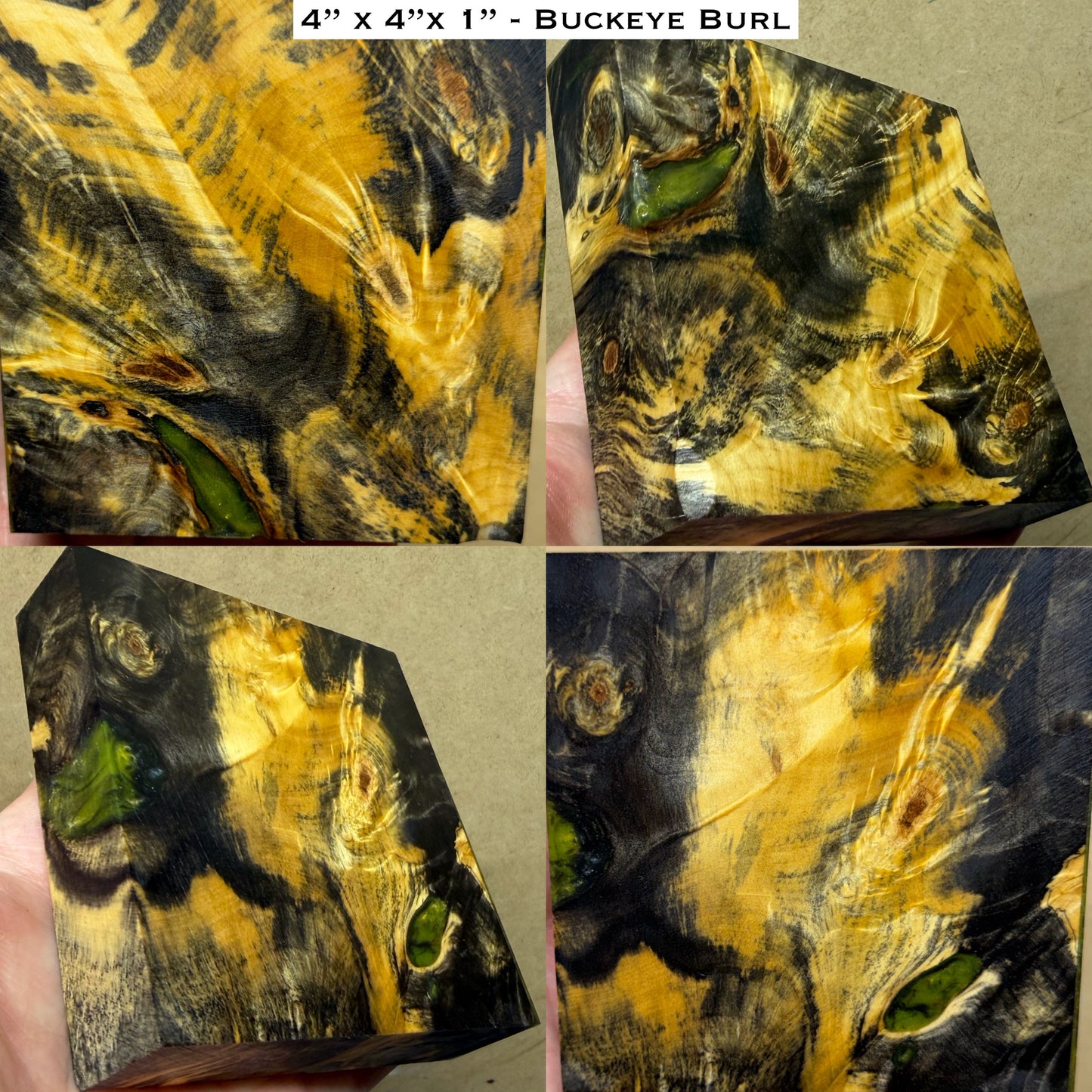Stabilized Buckeye Burl Hybrid Turkey Pot Call Block