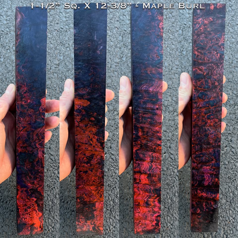 Stabilized Maple Burl 12-3/8” Cue Block