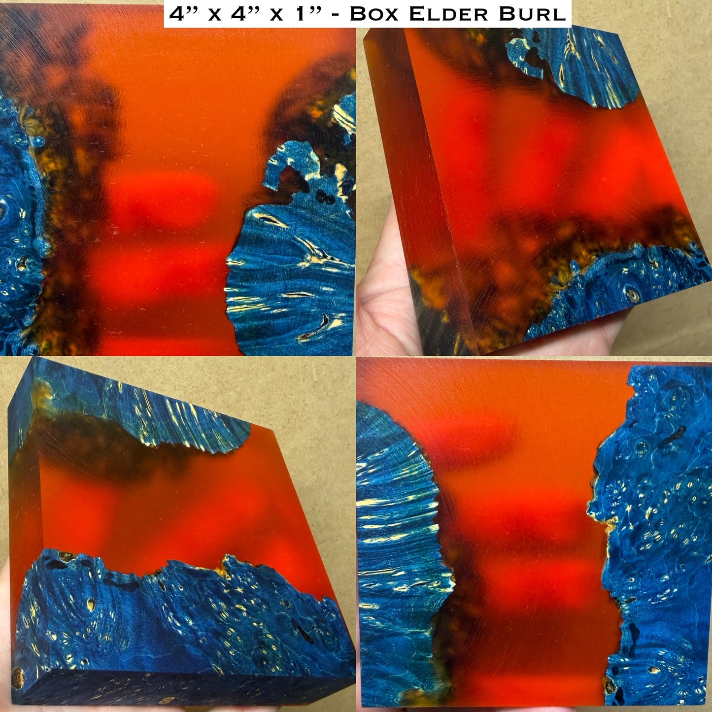 Stabilized Box Elder Burl Hybrid Turkey Pot Call Block