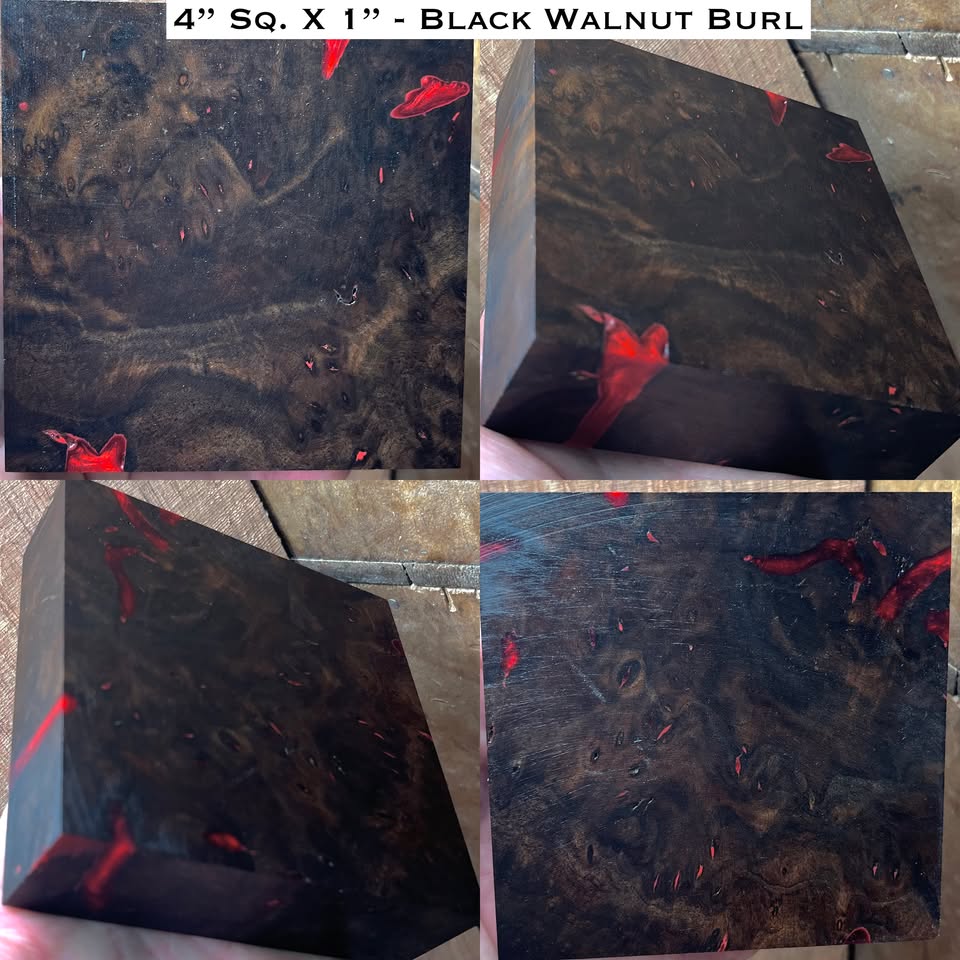 Stabilized Walnut Burl Hybrid Turkey Pot Call Block