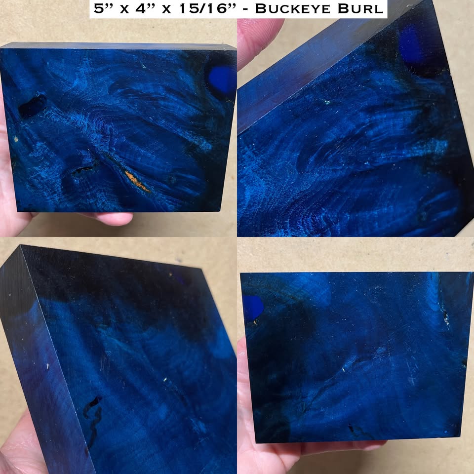 5"x4"x15/16" Stabilized Buckeye Burl Hybrid Turkey Pot Call / Striker Block