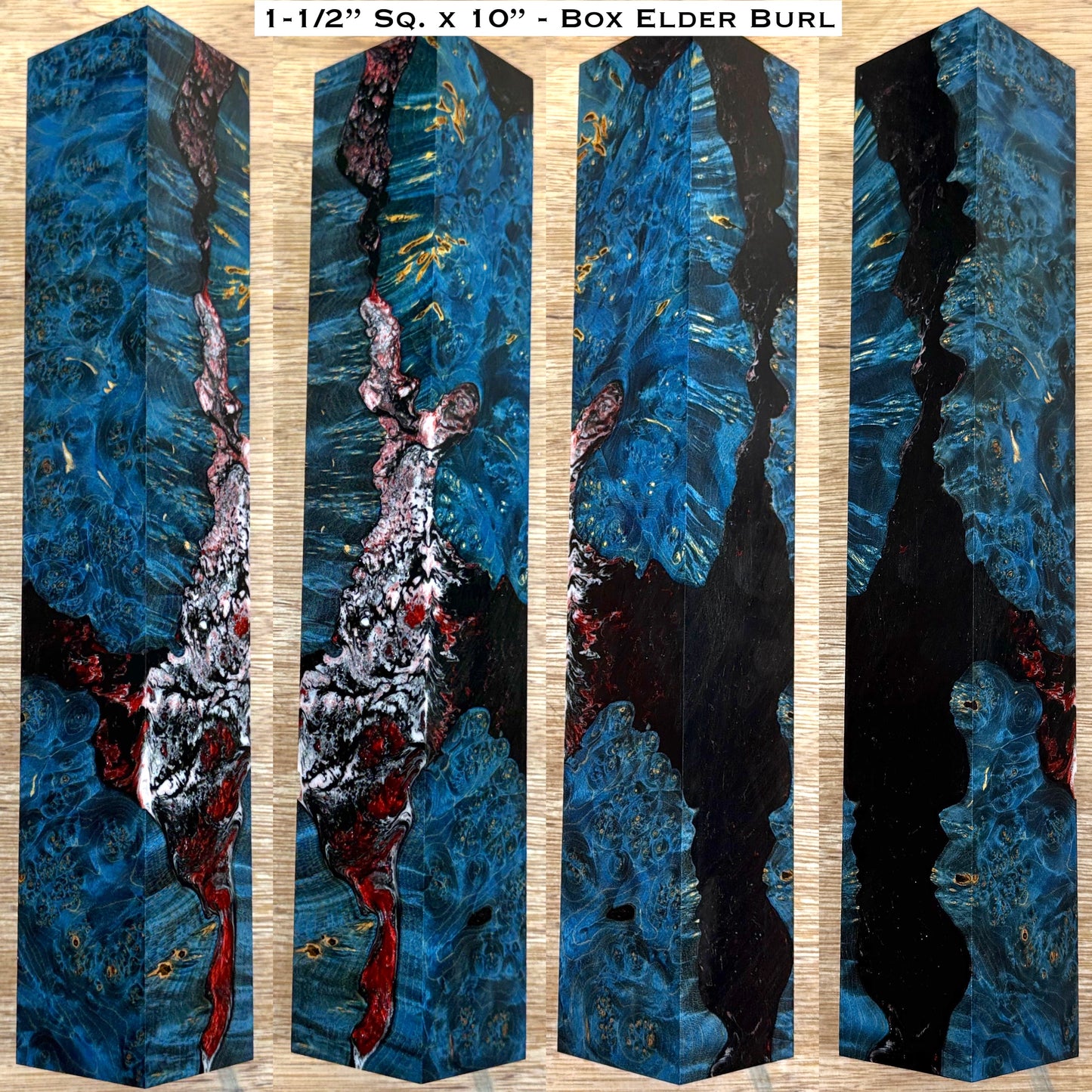 Stabilized Box Elder Burl 10” Hybrid XL Call / Cue Block