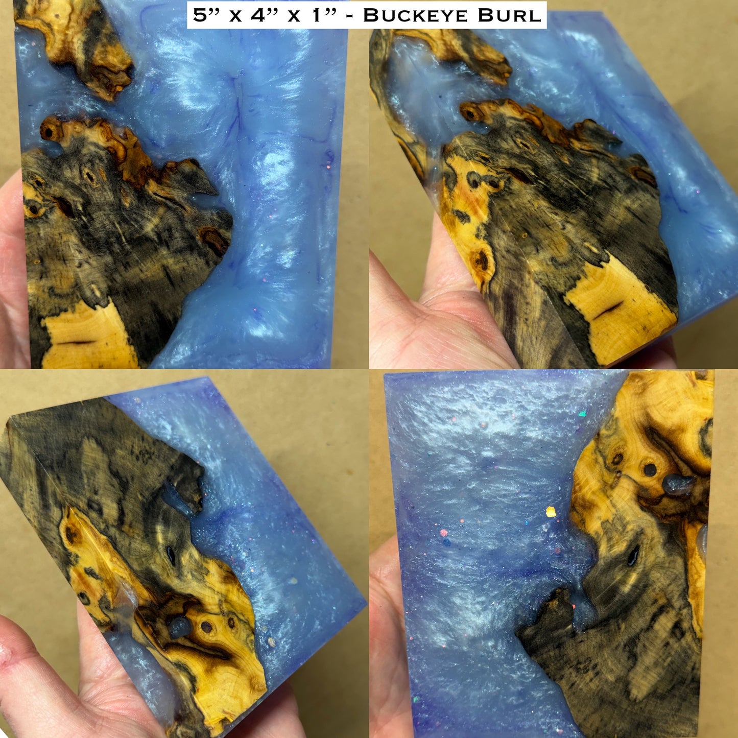 Stabilized Buckeye Burl Hybrid Turkey Pot Call / Striker Block