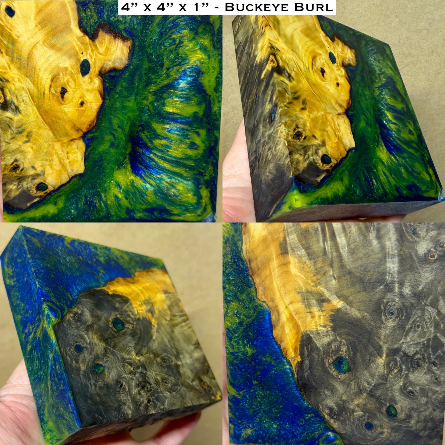 Stabilized Buckeye Burl Hybrid Turkey Pot Call Block