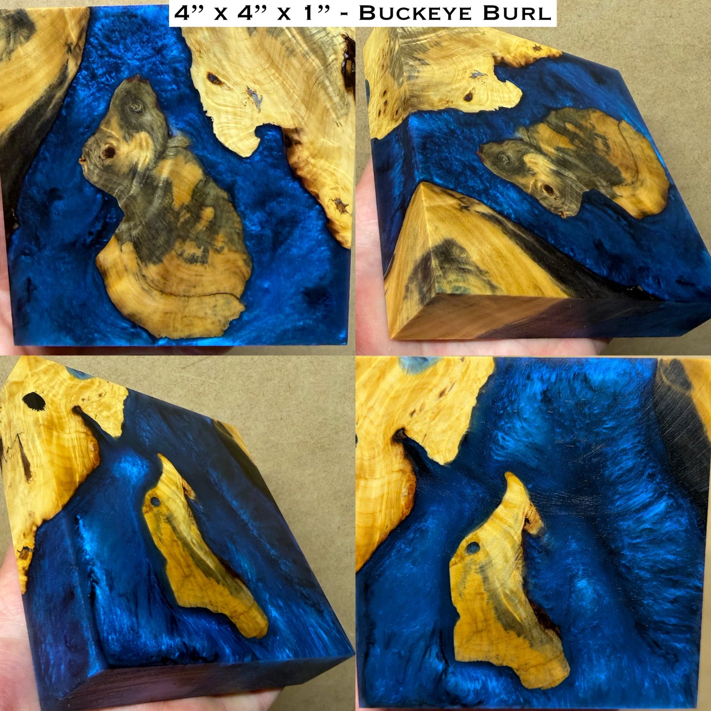 Stabilized Buckeye Burl Hybrid Turkey Pot Call Block