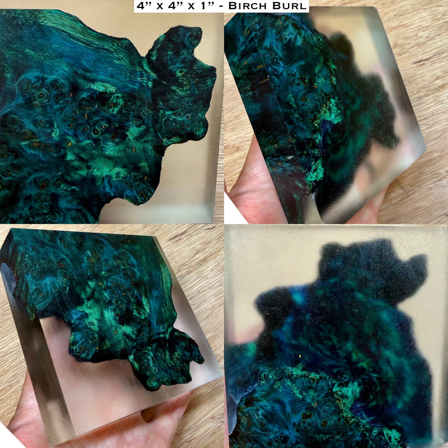 Stabilized Black Ash Burl Hybrid Turkey Pot Call Block
