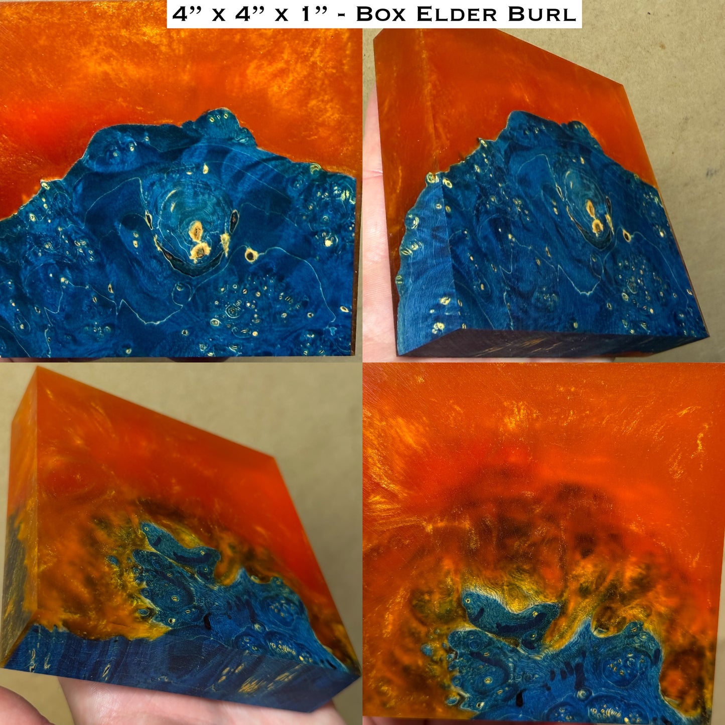 Stabilized Box Elder Burl Hybrid Turkey Pot Call Block