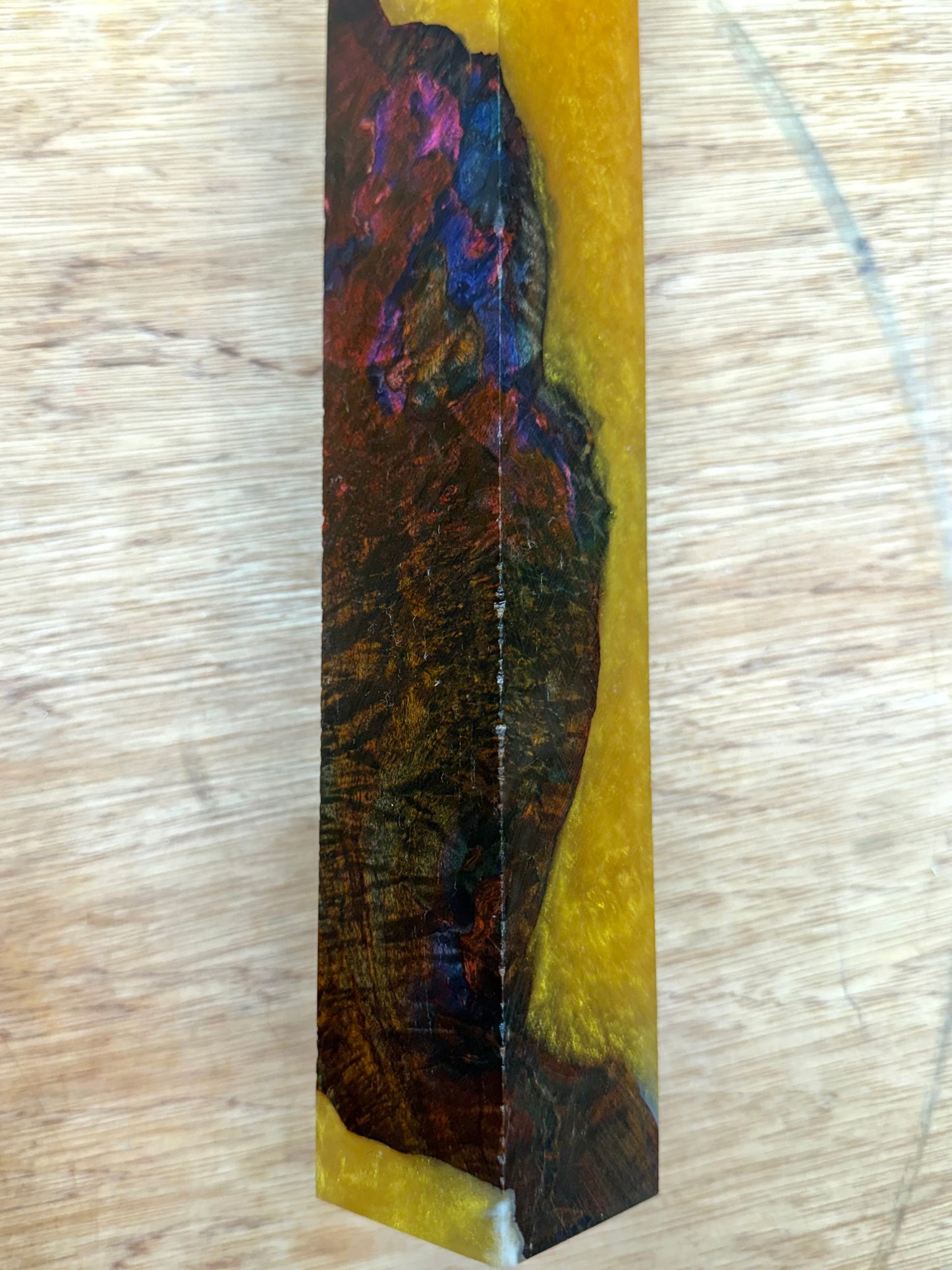 Stabilized Box Elder Burl 18” Hybrid XL Call / Cue Block