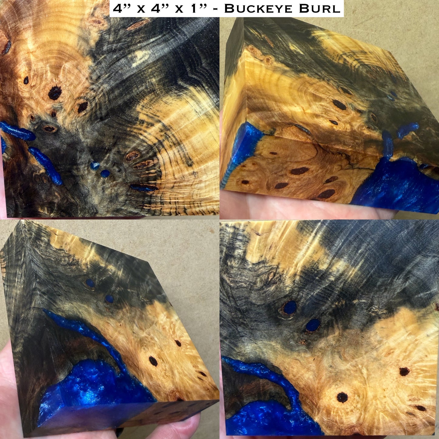 Stabilized Buckeye Burl Hybrid Turkey Pot Call Block