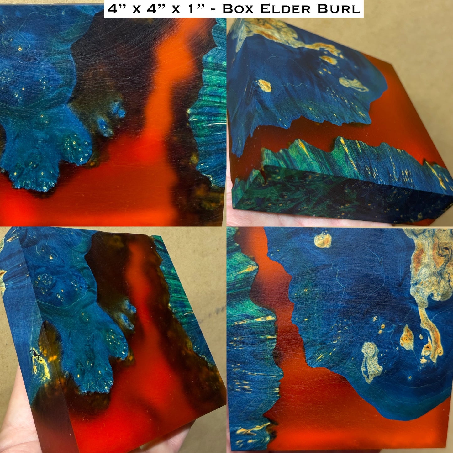 Stabilized Box Elder Burl Hybrid Turkey Pot Call Block