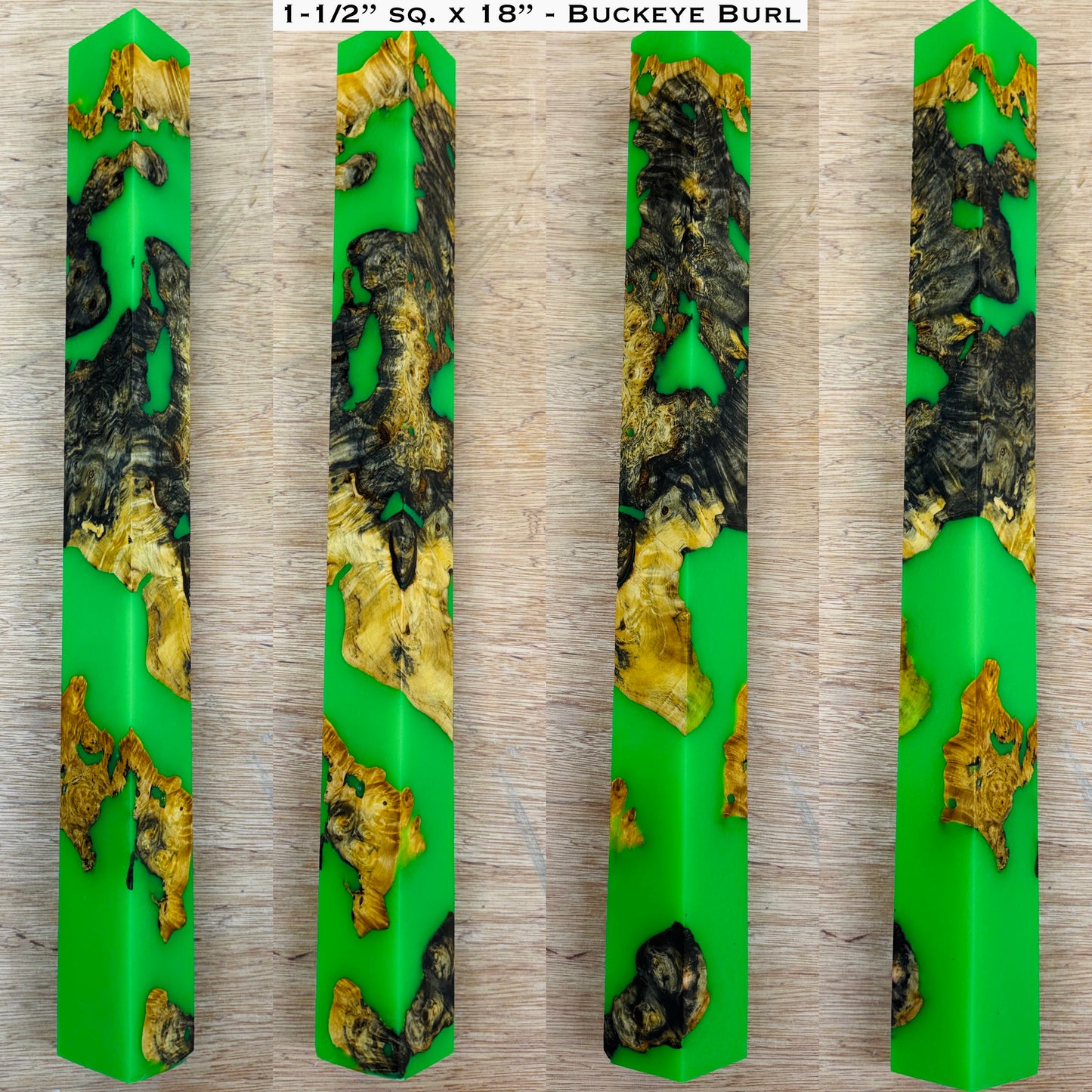 Stabilized Buckeye Burl 18” Hybrid XL Call / Cue Block