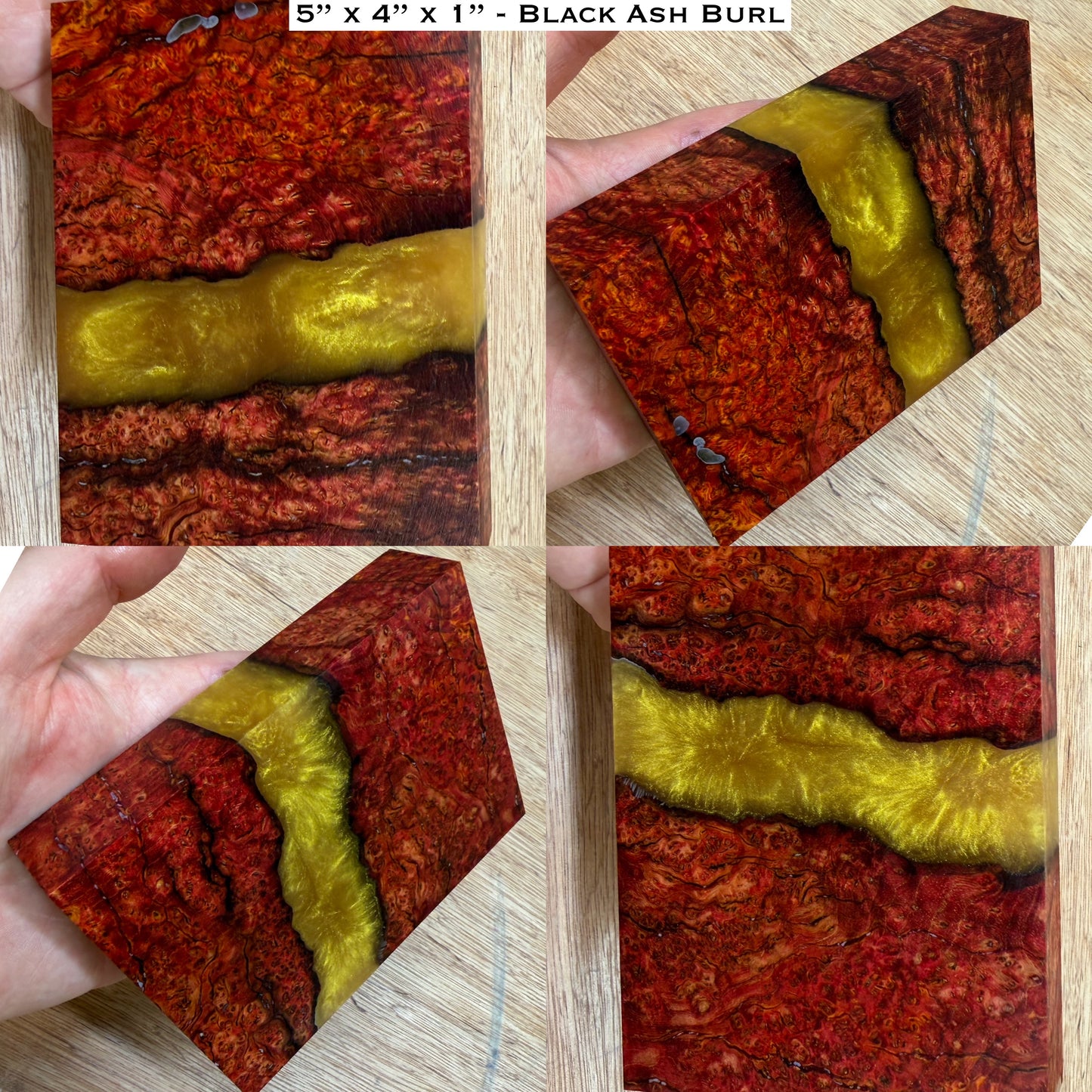 Stabilized Black Ash Burl Hybrid Turkey Pot Call / Striker Block
