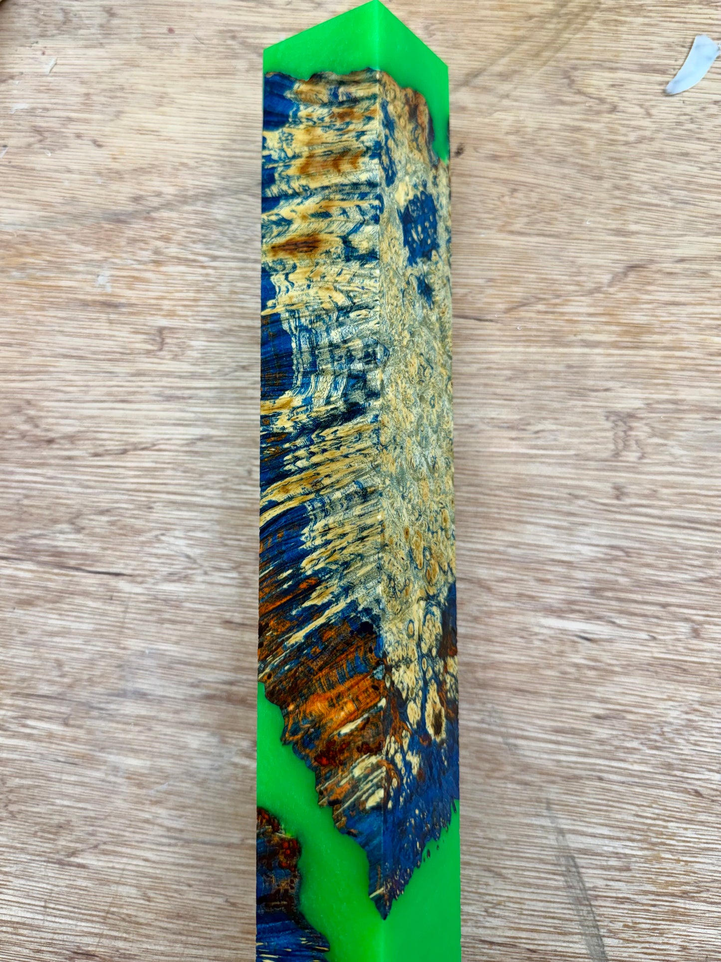 Stabilized Box Elder Burl 18” Hybrid XL Call / Cue Block