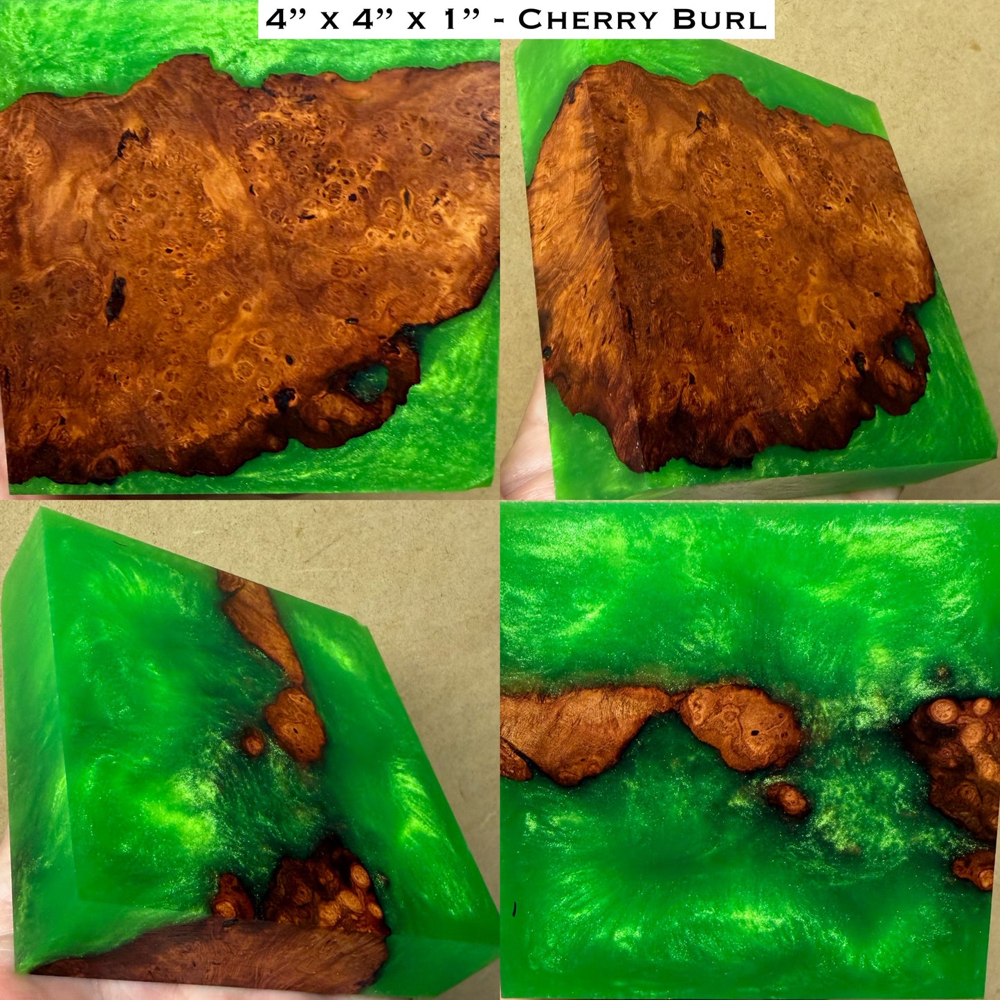 Stabilized Cherry Burl Hybrid Turkey Pot Call Block