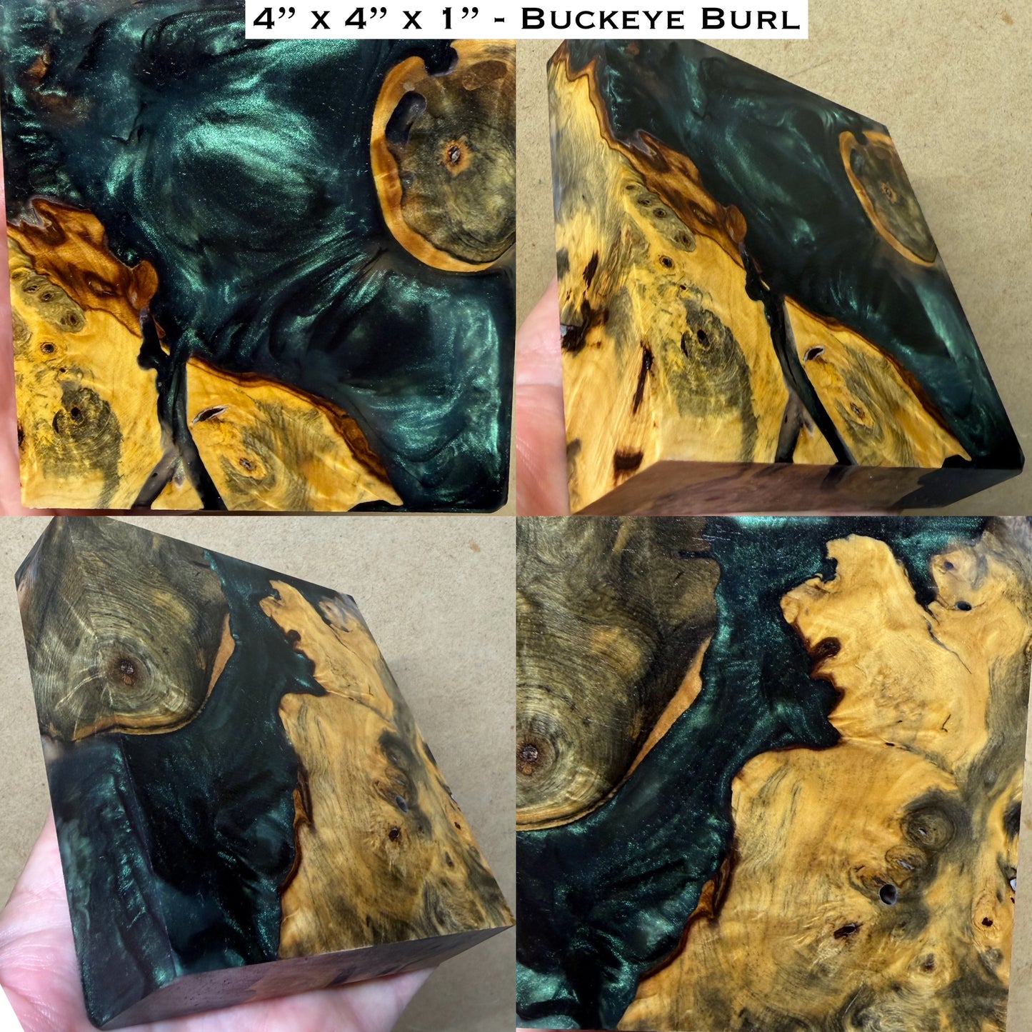 Stabilized Buckeye Burl Hybrid Turkey Pot Call Block