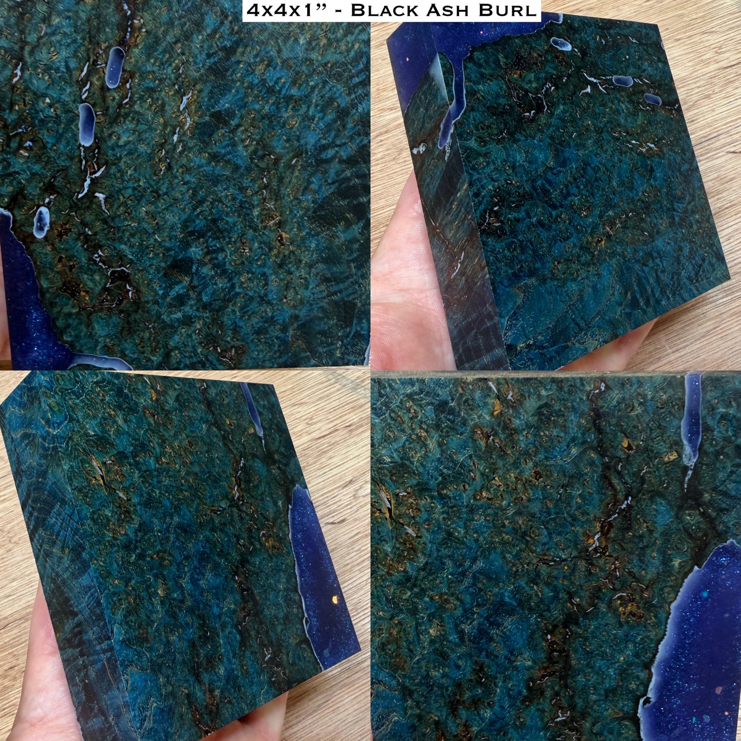Stabilized Black Ash Burl Hybrid Turkey Pot Call Block