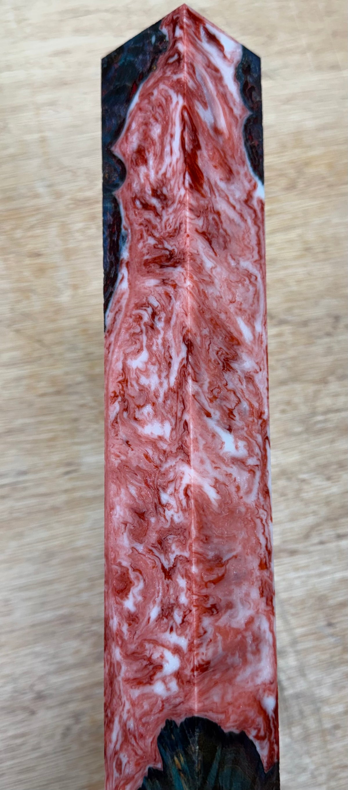 Dye Stabilized Maple Burl 18” Hybrid XL Call / Cue Blank