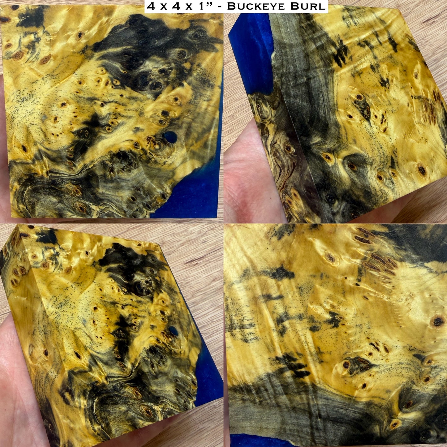Stabilized Buckeye Burl Hybrid Turkey Pot Call Block