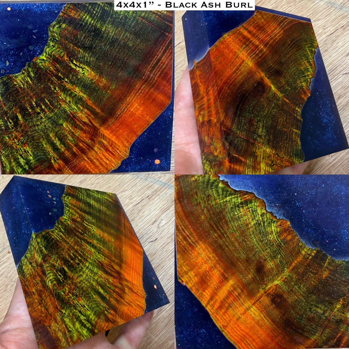 Stabilized Black Ash Burl Hybrid Turkey Pot Call Block