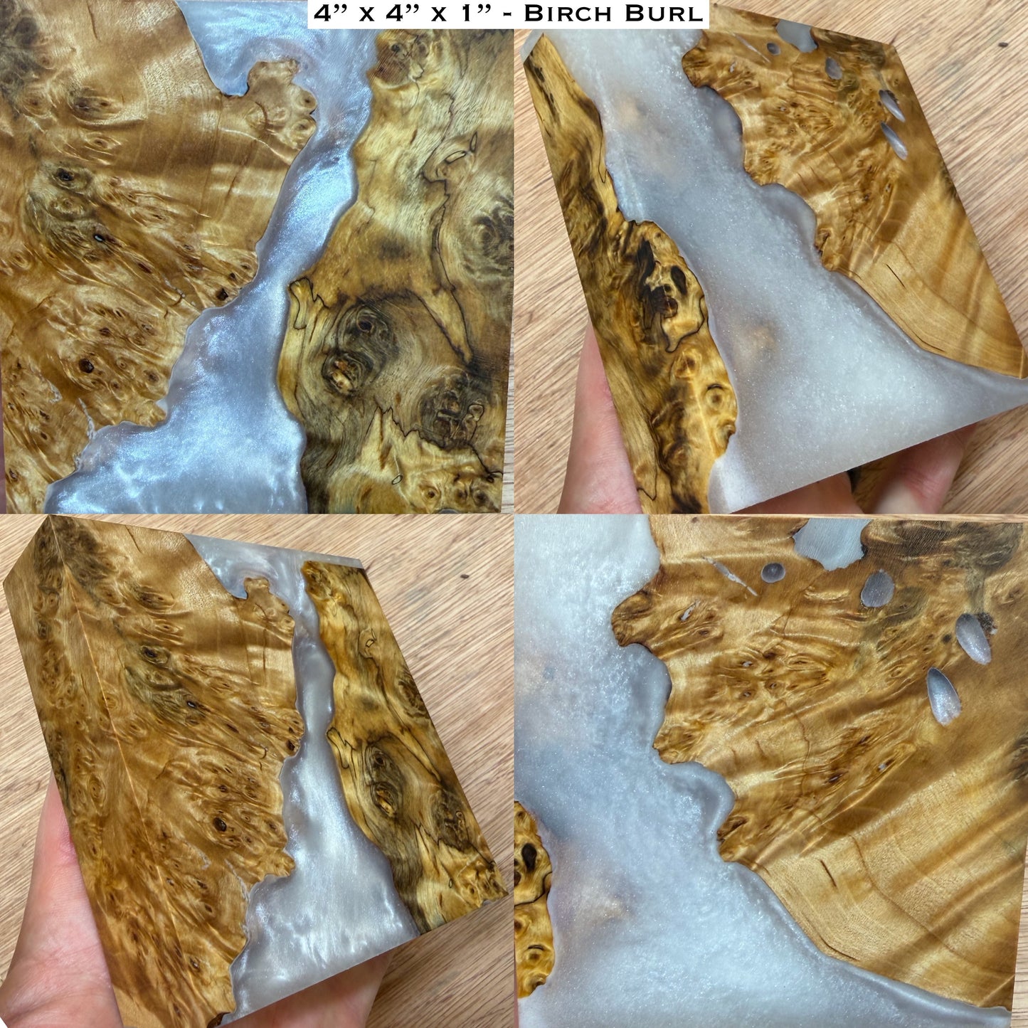 Stabilized Birch Burl Hybrid Turkey Pot Call Block