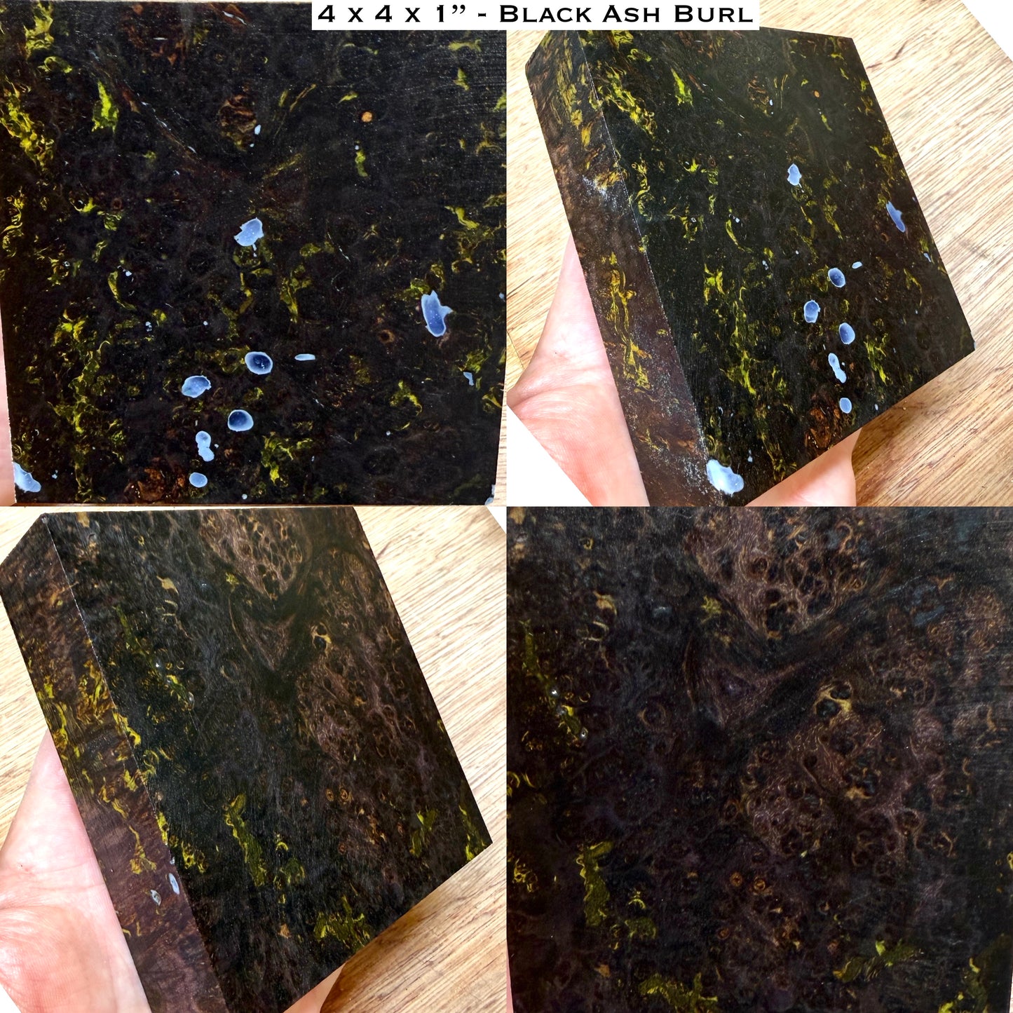 Stabilized Black Ash Burl Hybrid Turkey Pot Call Block