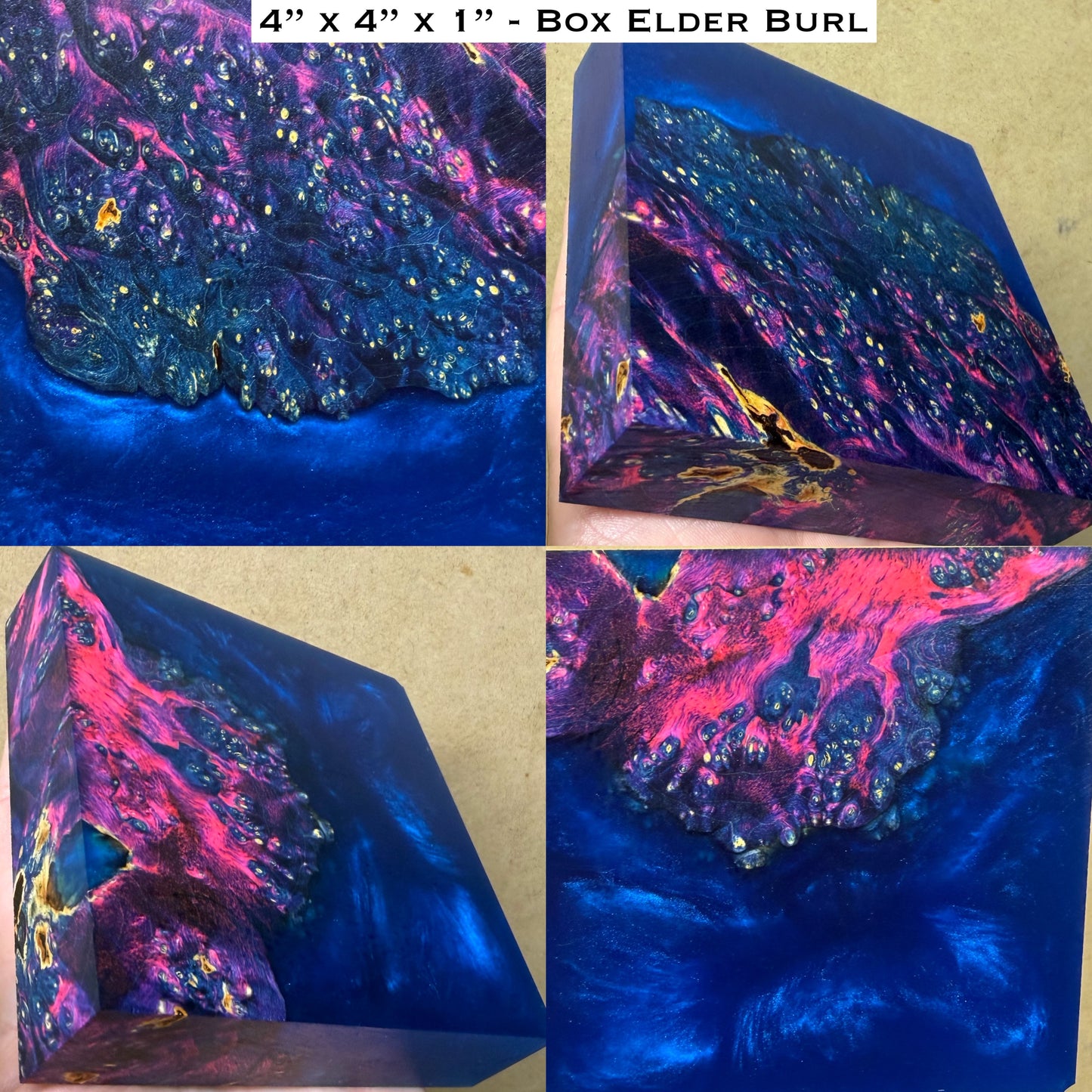 Stabilized Box Elder Burl Hybrid Turkey Pot Call Block