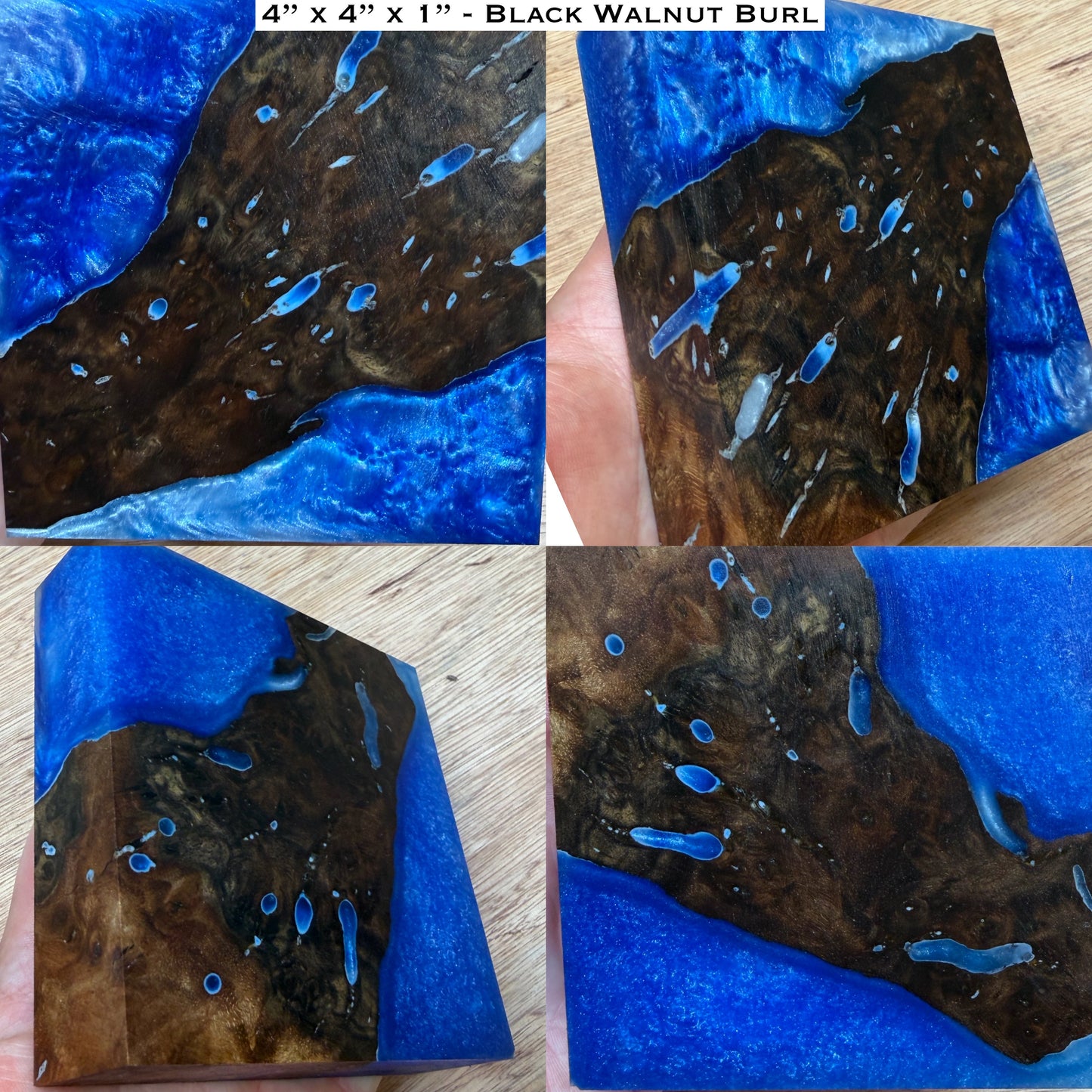 Stabilized Black Walnut Burl Hybrid Turkey Pot Call Block