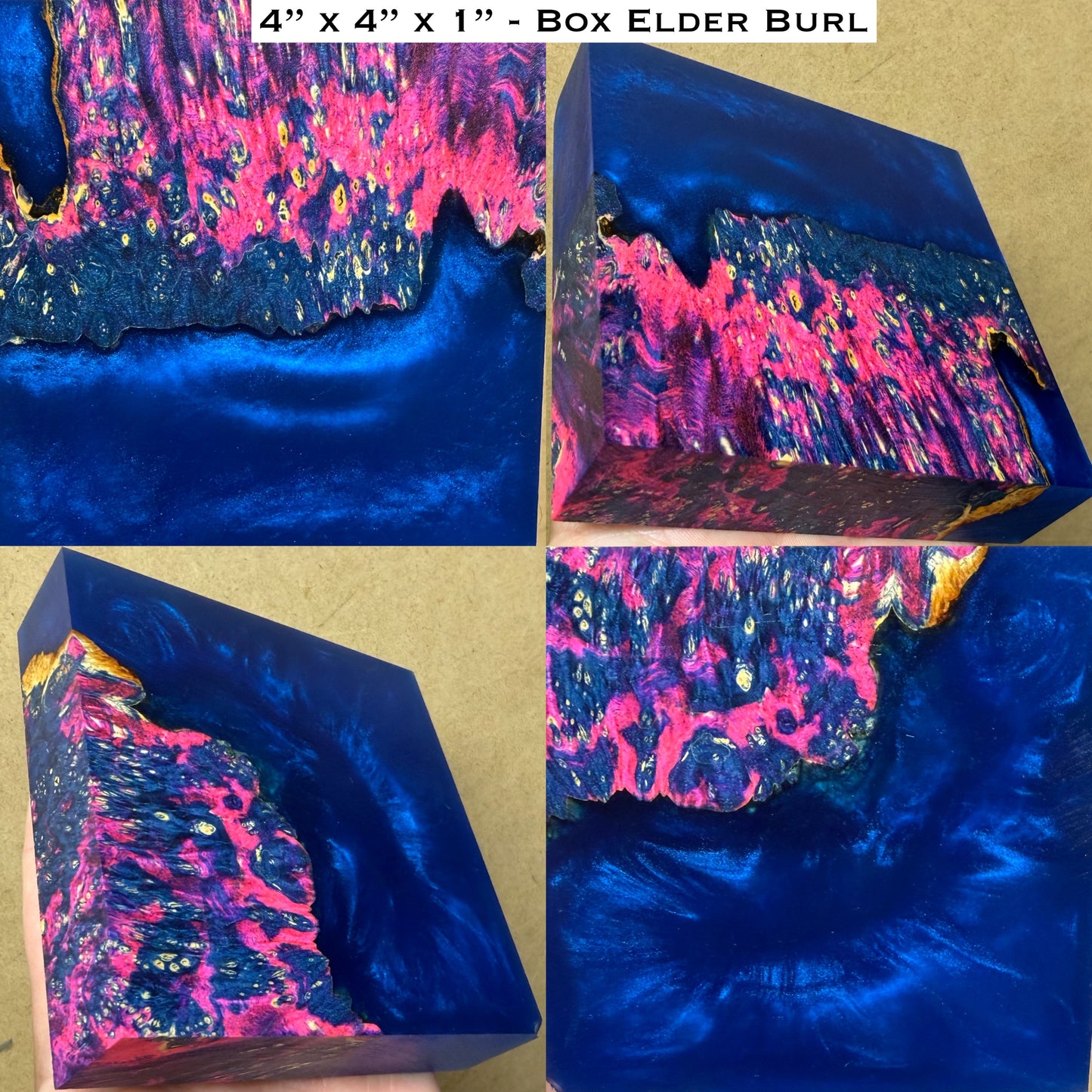 Stabilized Box Elder Burl Hybrid Turkey Pot Call Block