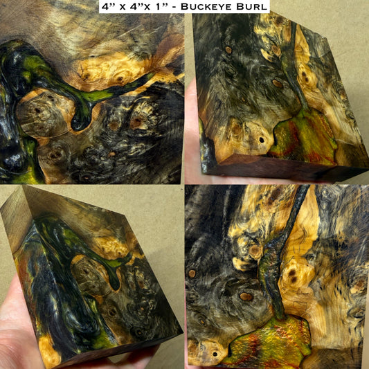 Stabilized Buckeye Burl Hybrid Turkey Pot Call Block