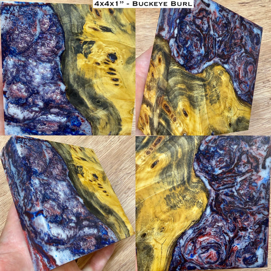 Stabilized Buckeye Burl Hybrid Turkey Pot Call Block