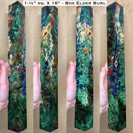 Stabilized Box Elder Burl 16” Cue Block