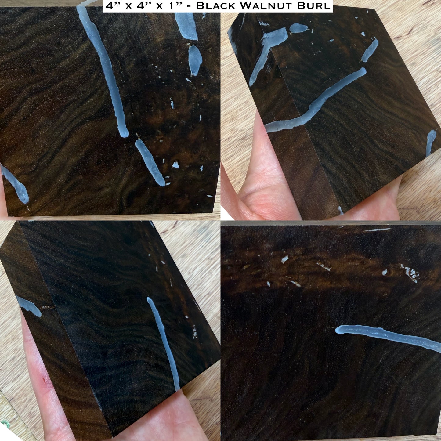 Stabilized Black Walnut Burl Hybrid Turkey Pot Call Block