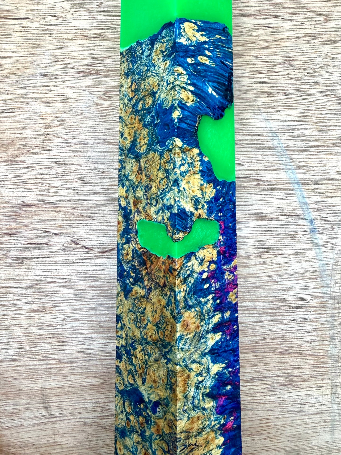 Stabilized Box Elder Burl 18” Hybrid XL Call / Cue Block