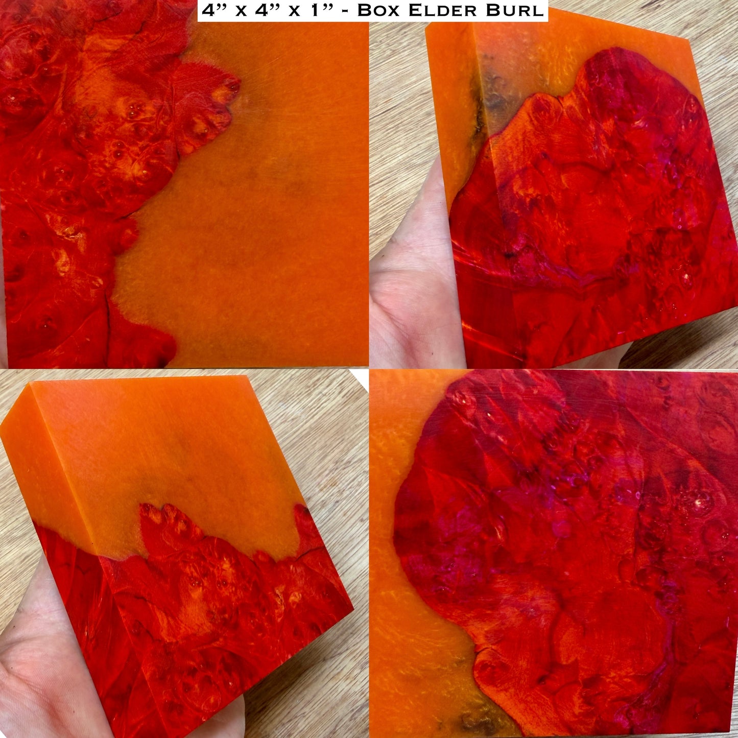 Stabilized Box Elder Burl Hybrid Turkey Pot Call Block