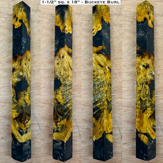 Stabilized Buckeye Burl 18” Hybrid XL Call / Cue Block