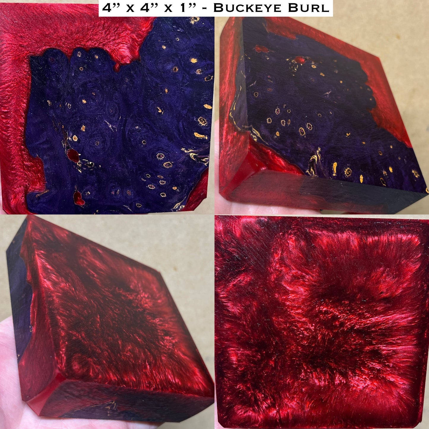 Stabilized Buckeye Burl Hybrid Turkey Pot Call Block