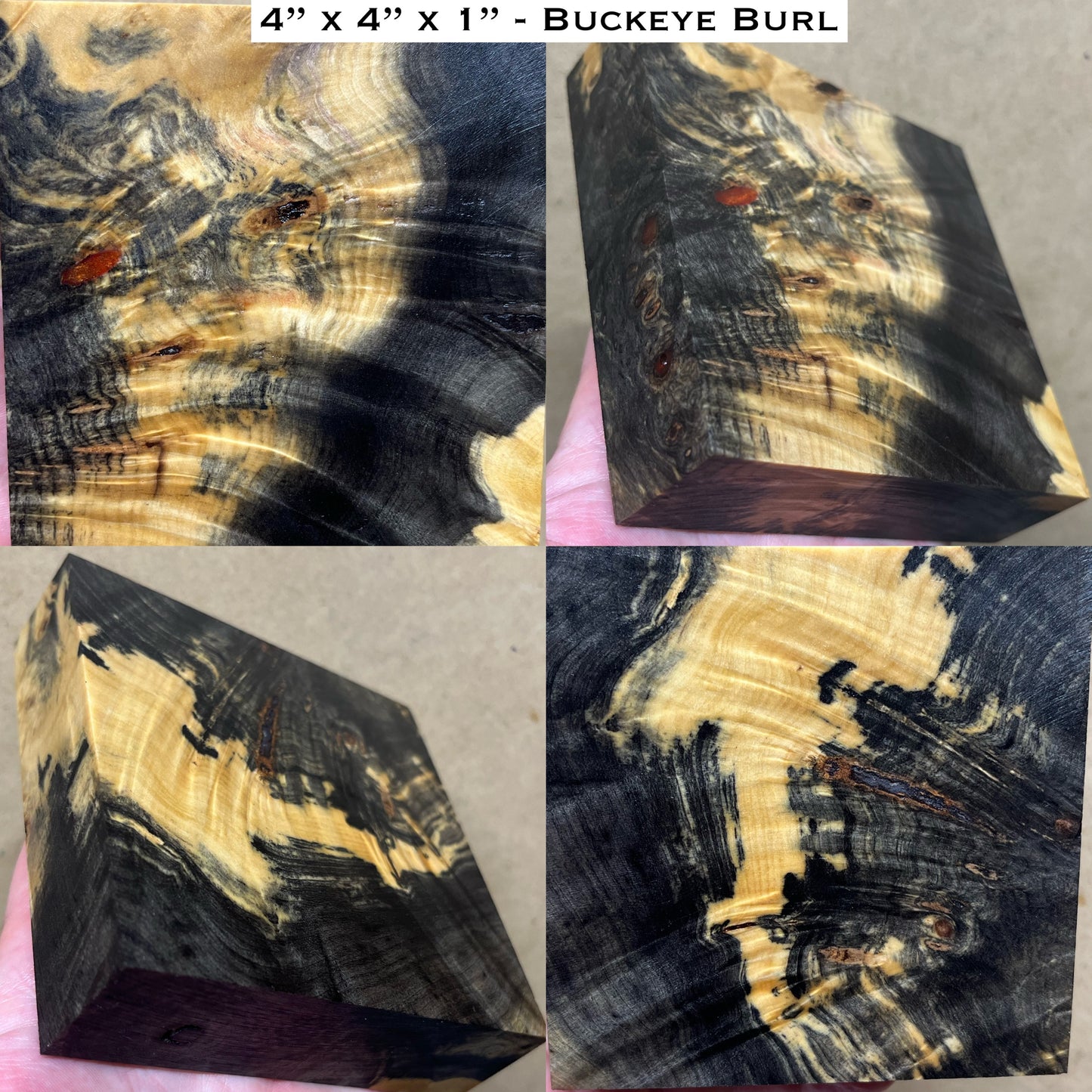 Stabilized Buckeye Burl Hybrid Turkey Pot Call Block