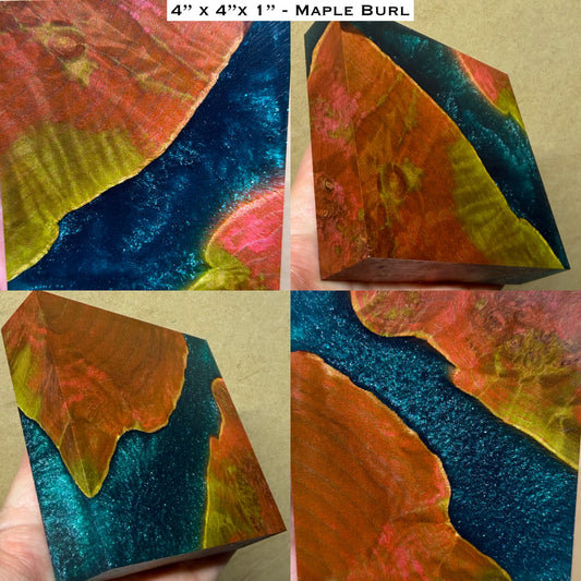 Stabilized Maple Burl Hybrid Turkey Pot Call Block